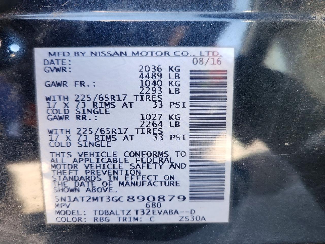 2016 Nissan Rogue Sv - zdjęcie 13