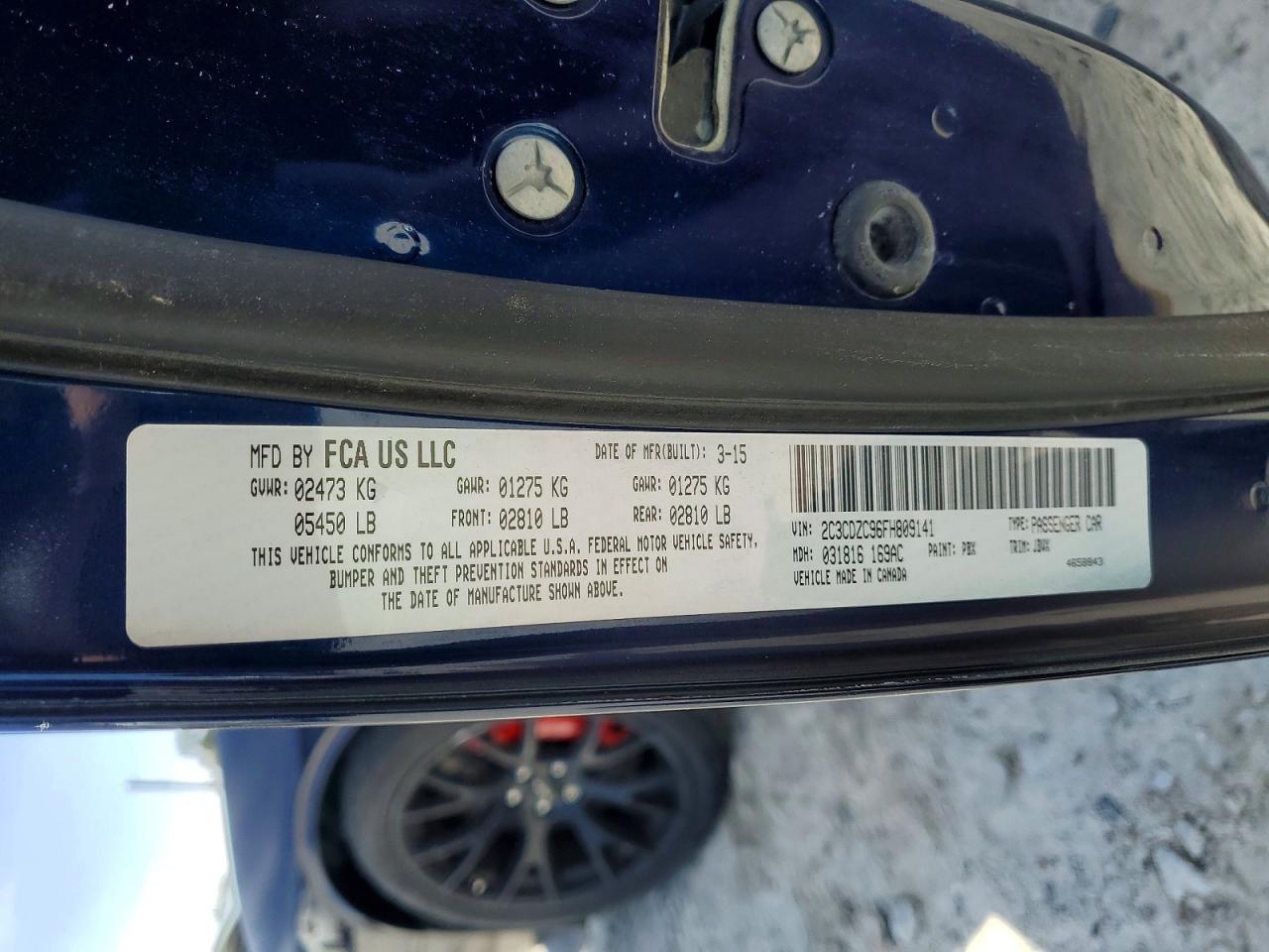 2015 Dodge Challenger Srt Hellcat - zdjęcie 12