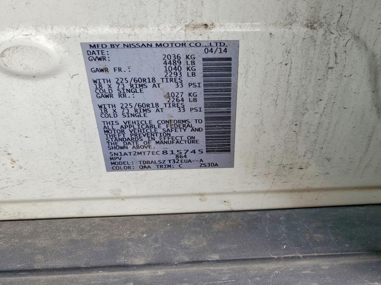 2014 Nissan Rogue Sl - zdjęcie 12