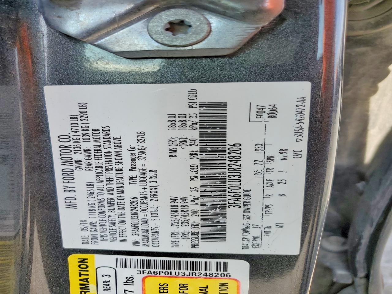 2018 Ford Fusion Se Hybrid - zdjęcie 12