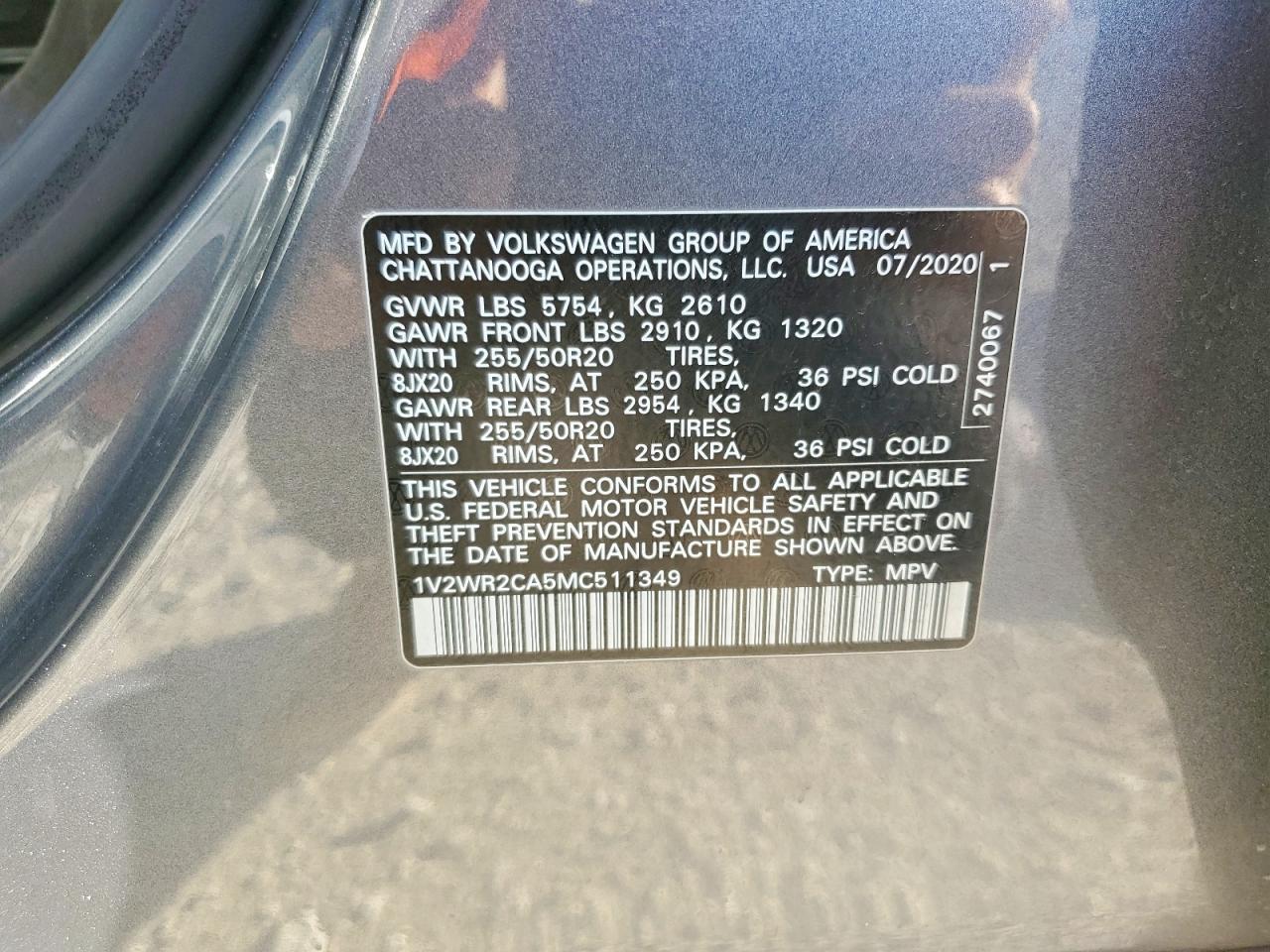 2021 Volkswagen Atlas Se - zdjęcie 13