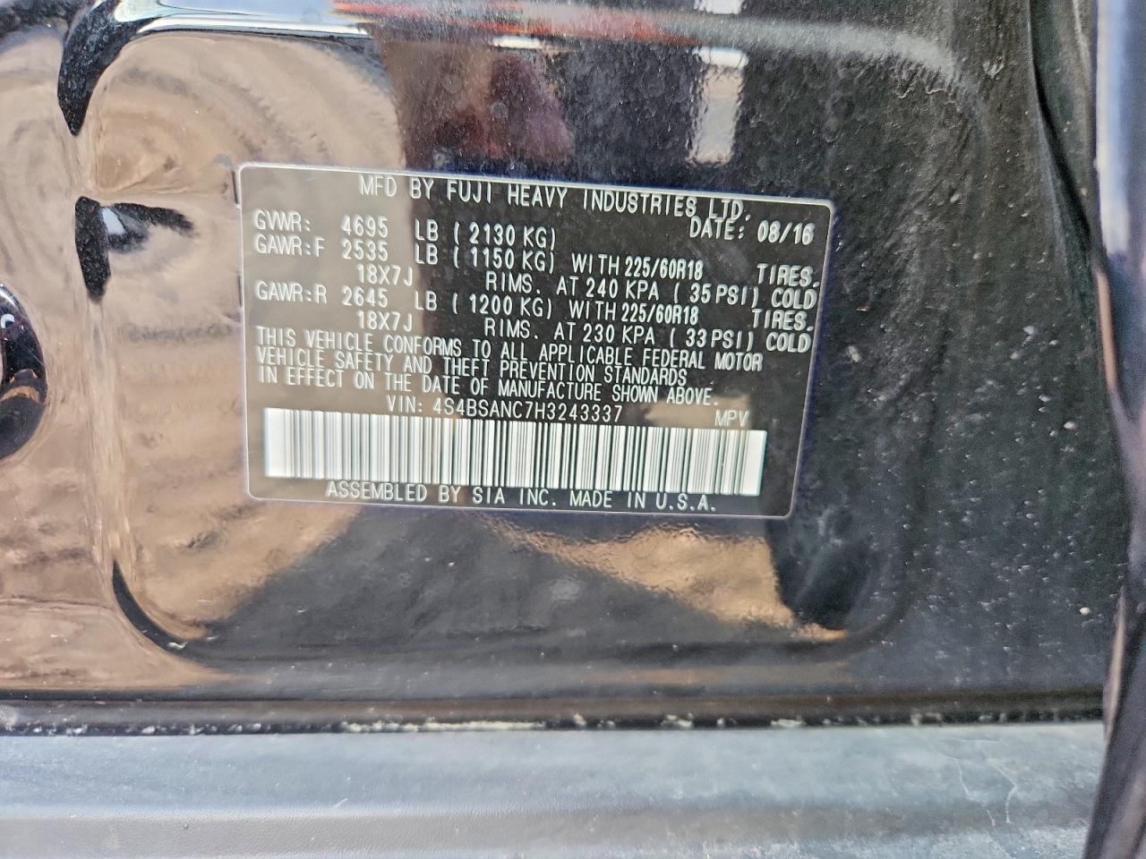 2017 Subaru Outback 2.5I Limited - zdjęcie 13