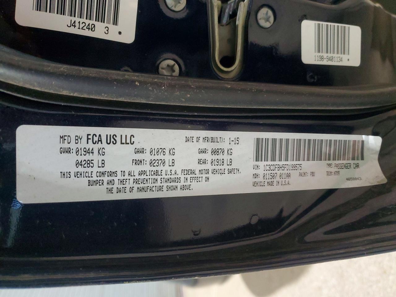 2015 Dodge Dart Sxt - zdjęcie 12