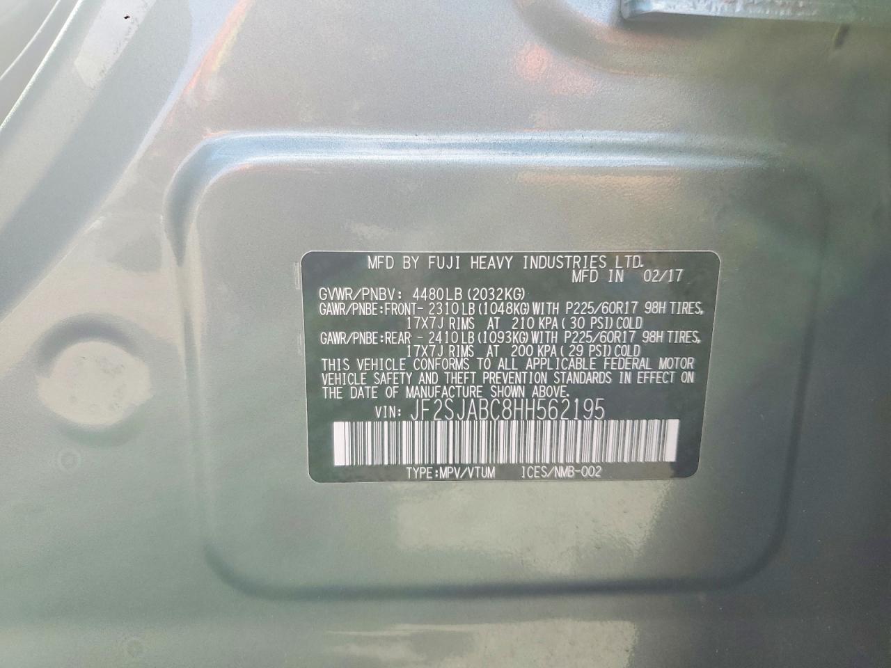 2017 Subaru Forester 2.5I - zdjęcie 13