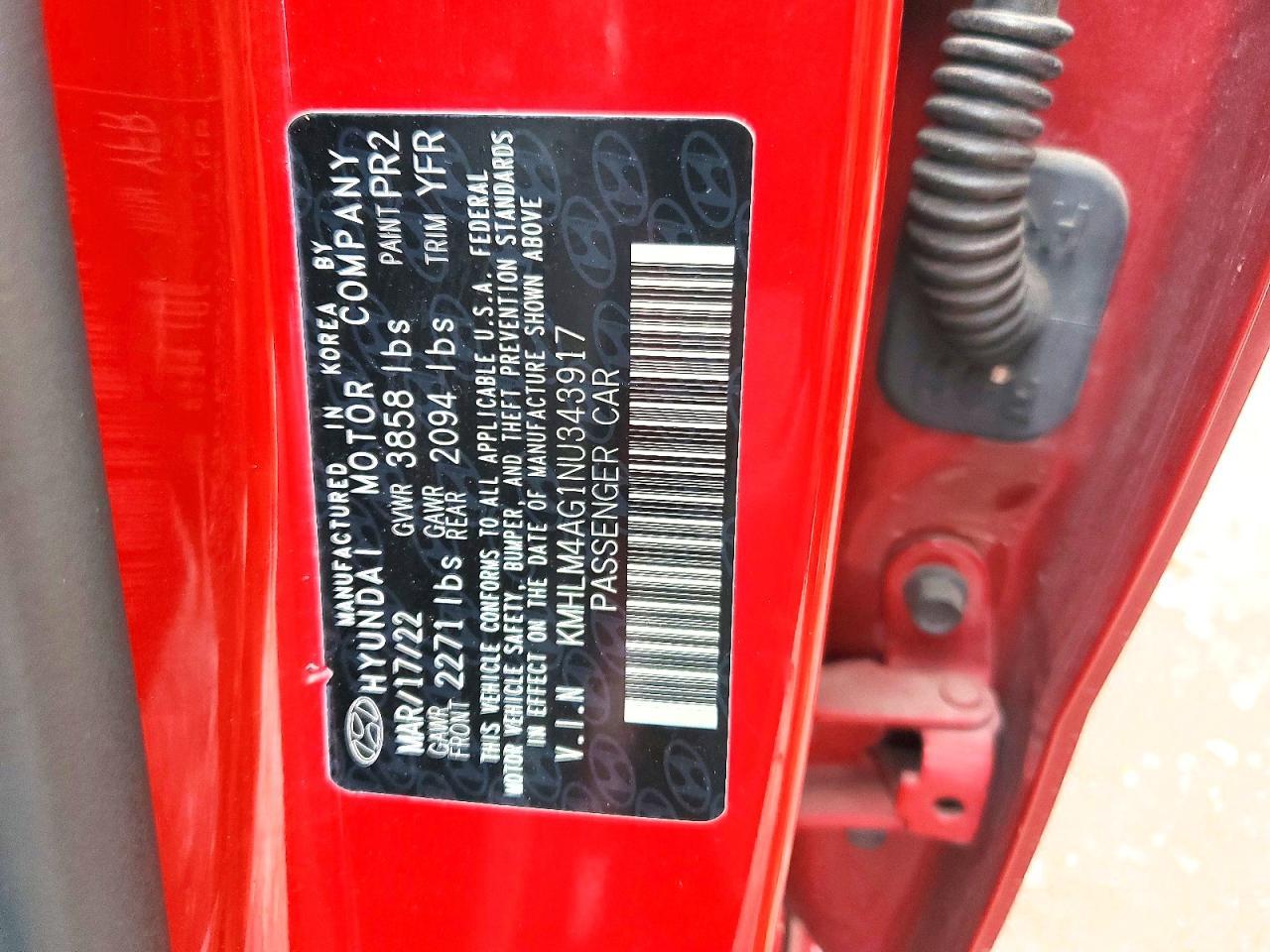 2022 Hyundai Elantra Sel - zdjęcie 12