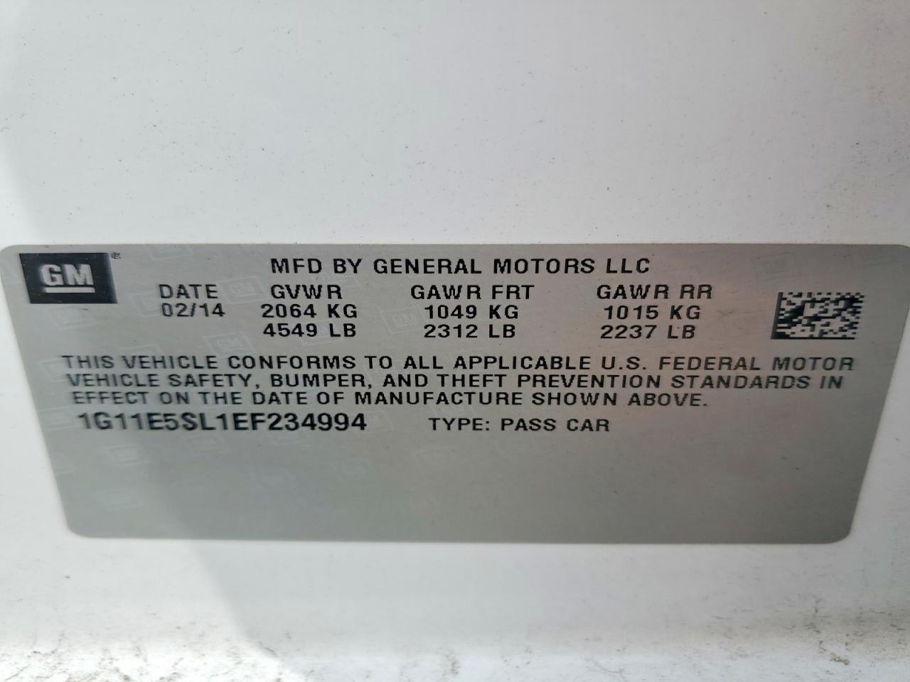 2014 Chevrolet Malibu 2Lt - zdjęcie 12