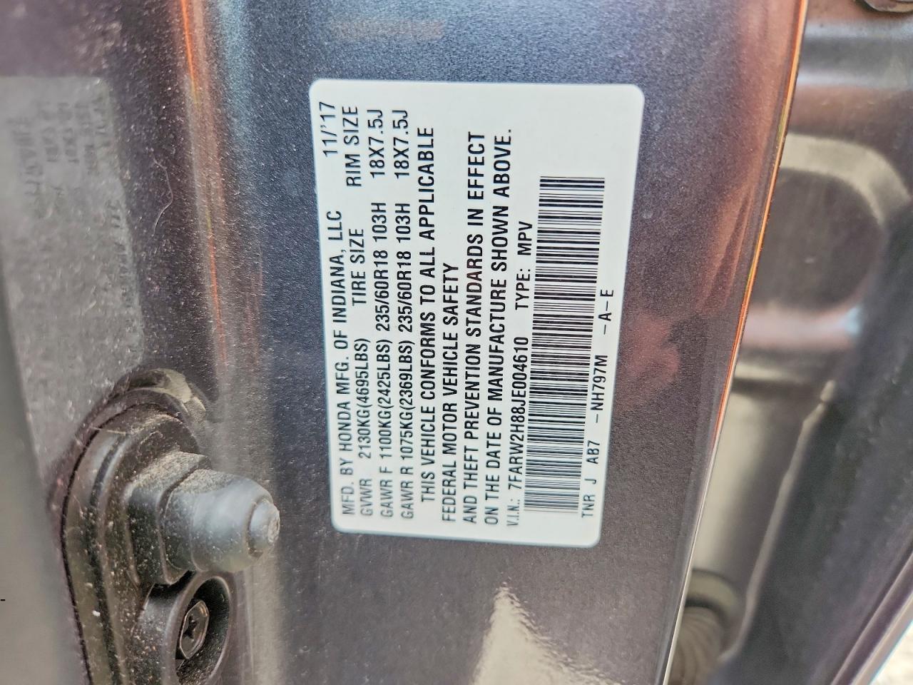 2018 Honda Cr-V Exl - zdjęcie 13