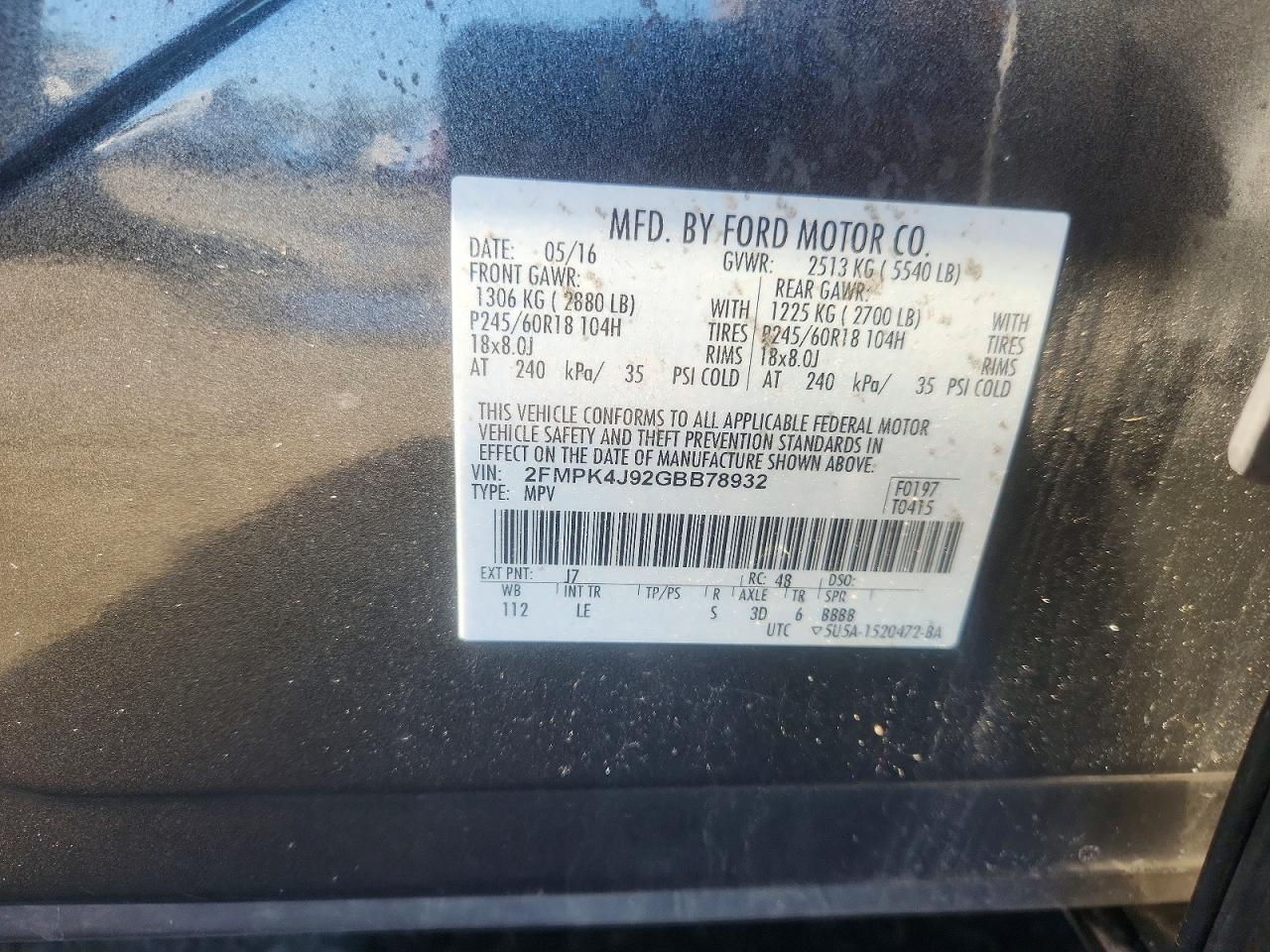 2016 Ford Edge Sel - zdjęcie 12