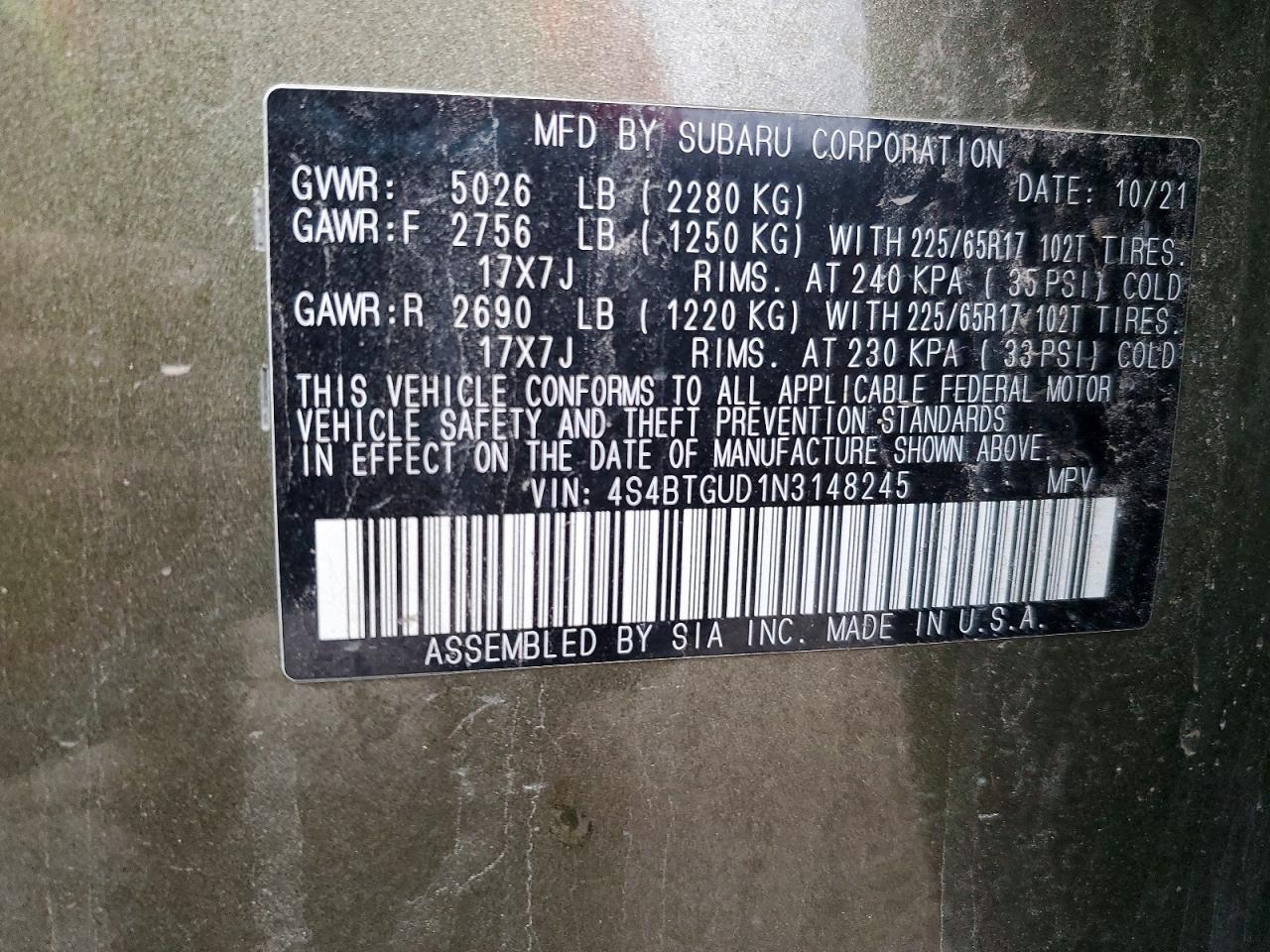 2022 Suba Outback Wilderness - zdjęcie 12