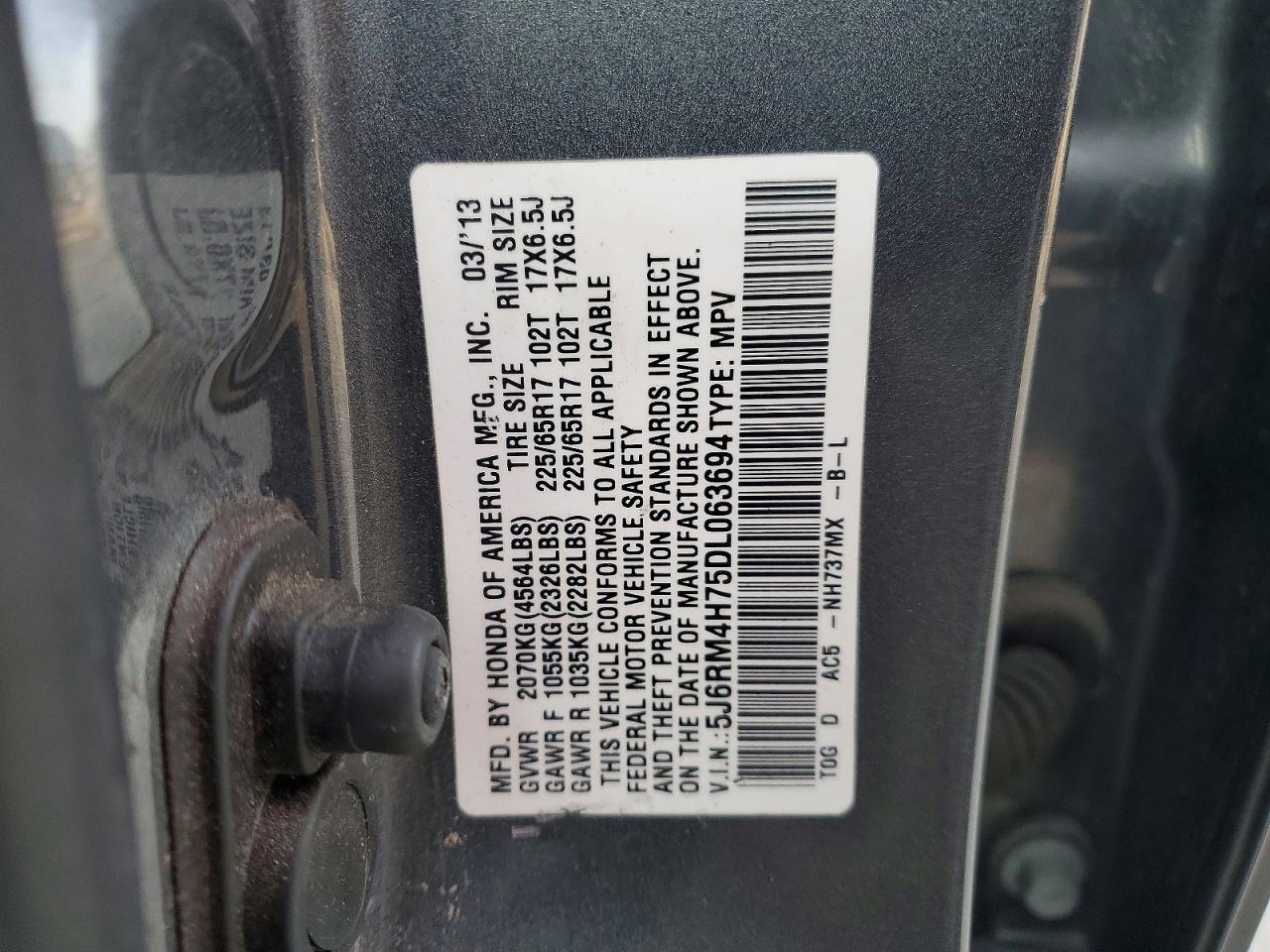 2013 Honda Cr-V Exl - zdjęcie 13