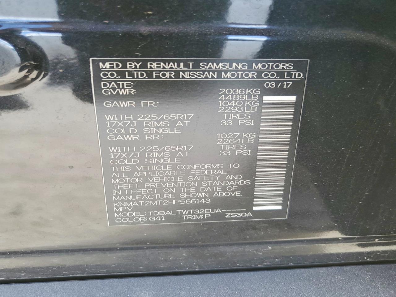 2017 Nissan Rogue Sv - zdjęcie 13