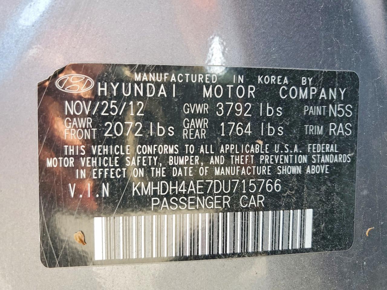 2013 Hyundai Elantra Gls - zdjęcie 12