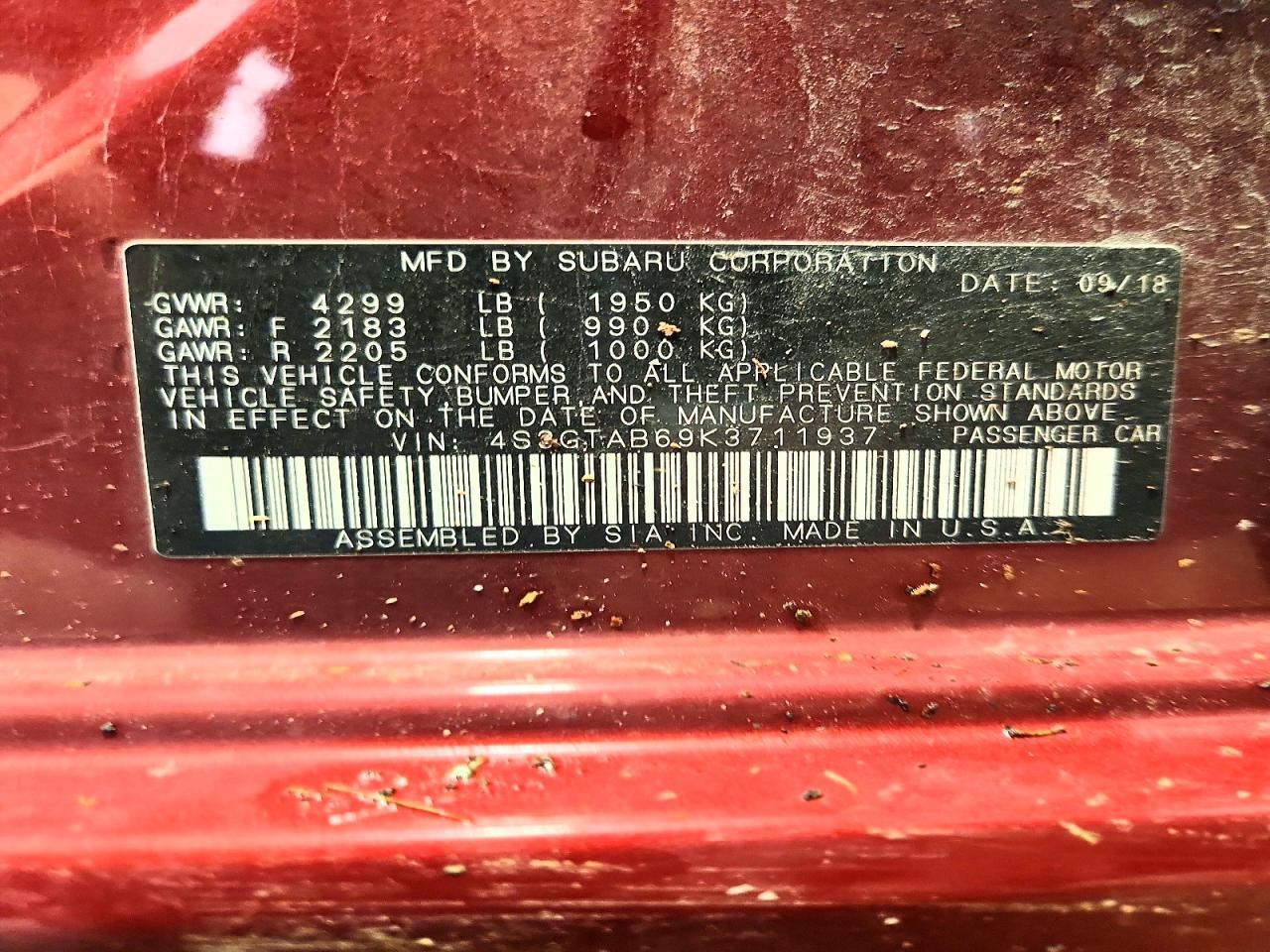 2019 Subaru Impreza - zdjęcie 12