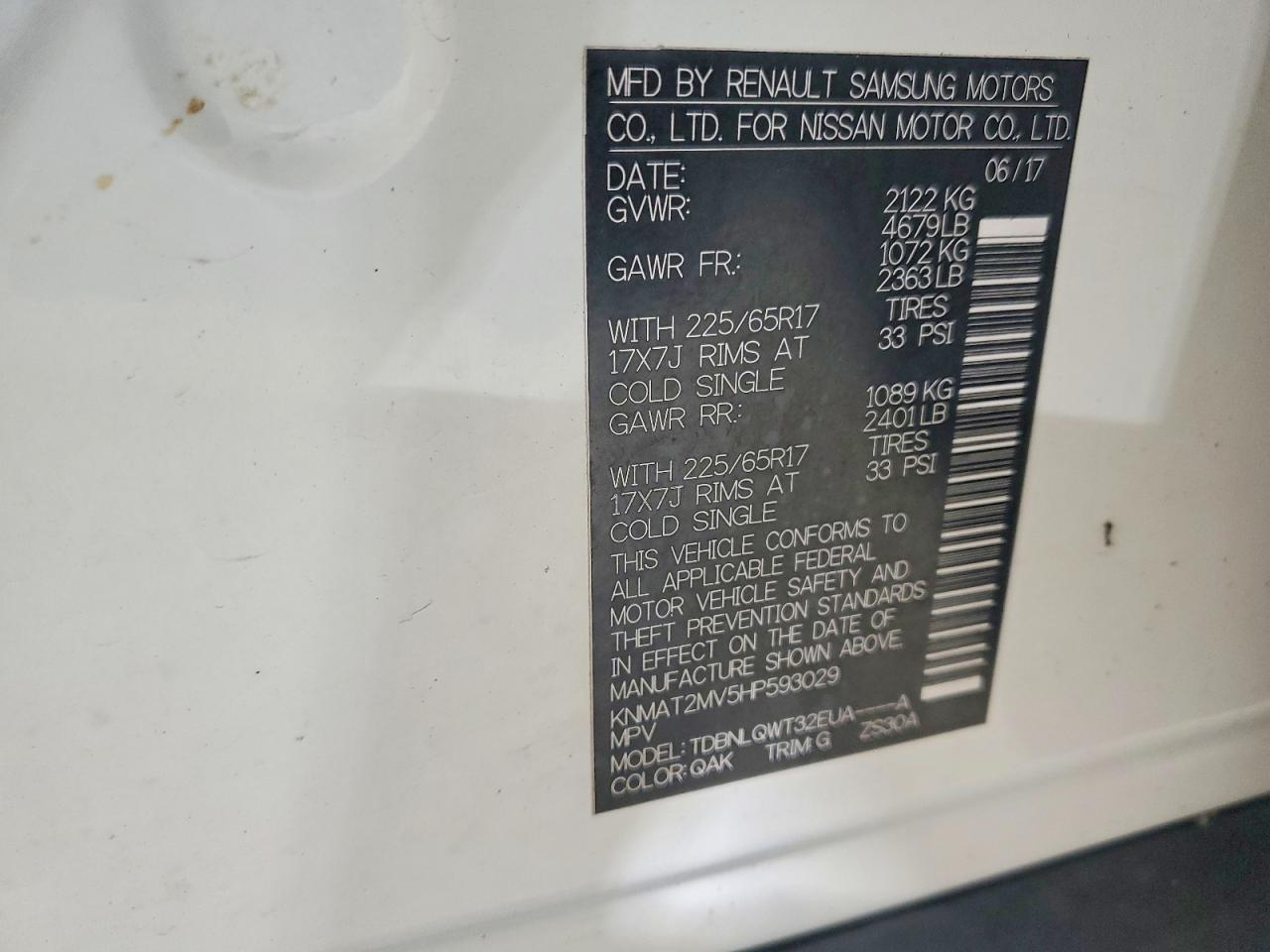 2017 Nissan Rogue Sv - zdjęcie 13