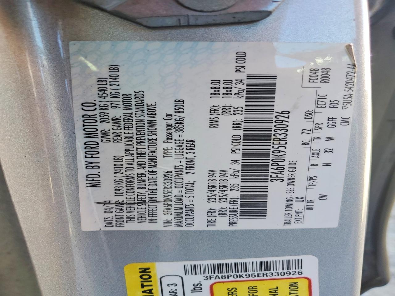 2014 Ford Fusion Titanium - zdjęcie 12