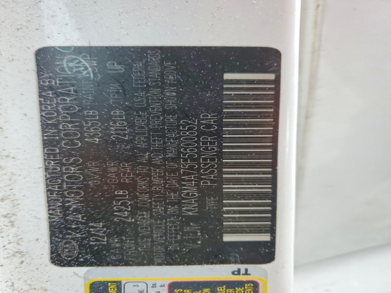 2015 Kia Optima Lx - zdjęcie 12