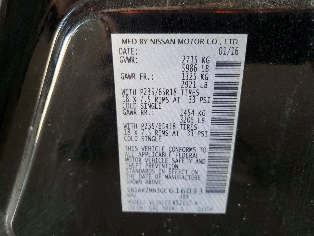 2016 Nissan Pathfinder Sv - zdjęcie 13