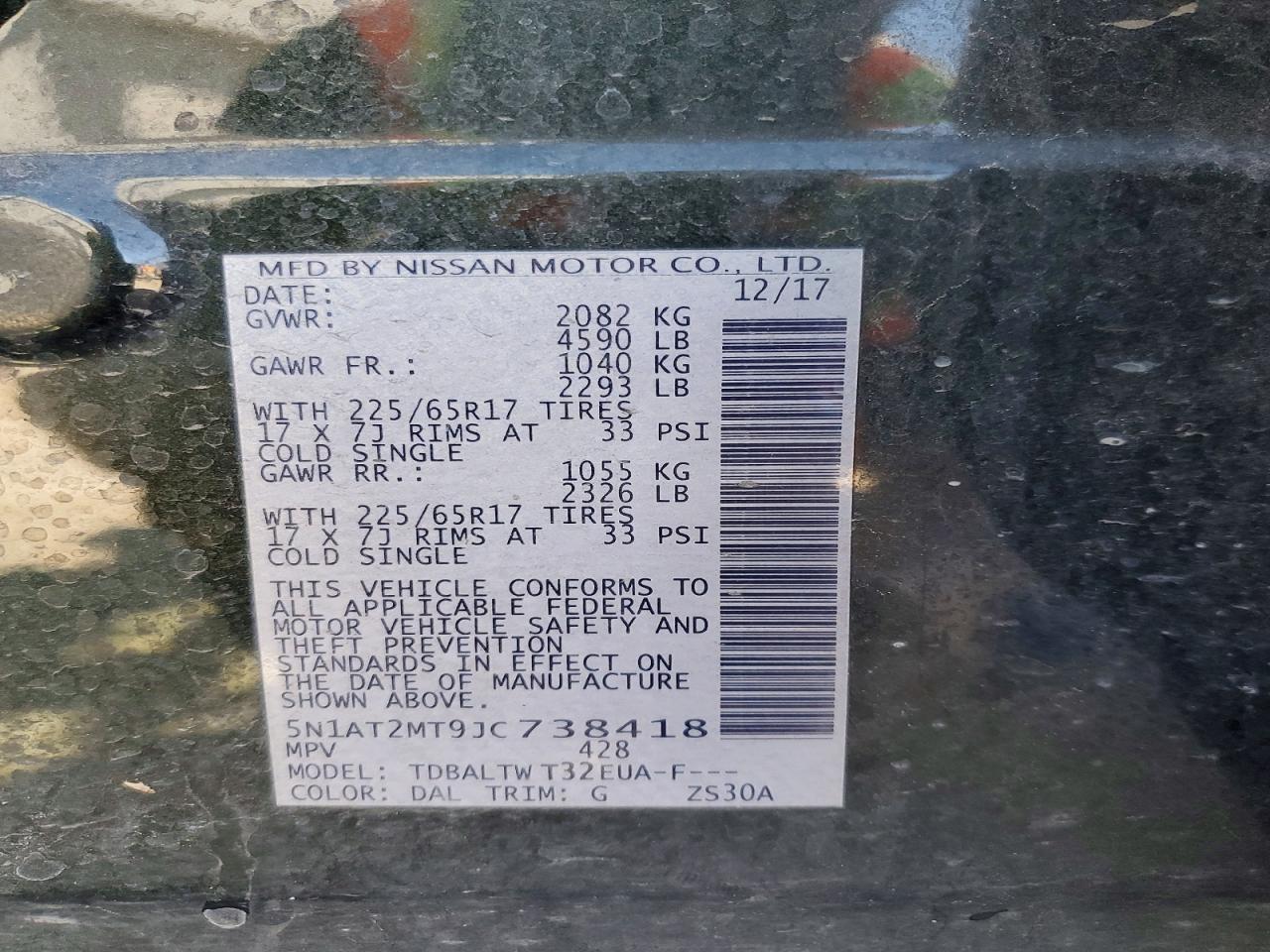 2018 Nissan Rogue Sv - zdjęcie 13