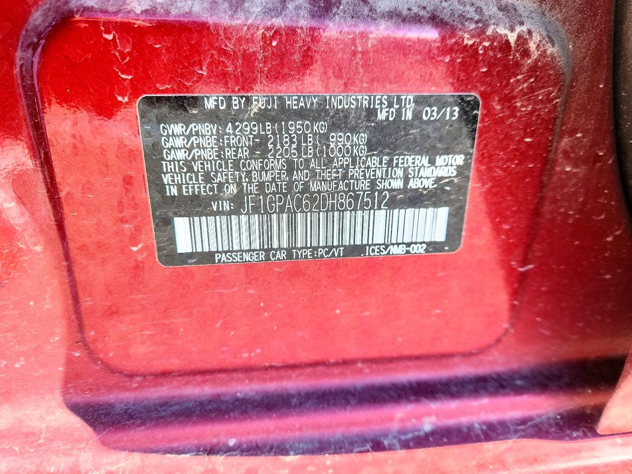 2013 Subaru Impreza Premium - zdjęcie 12