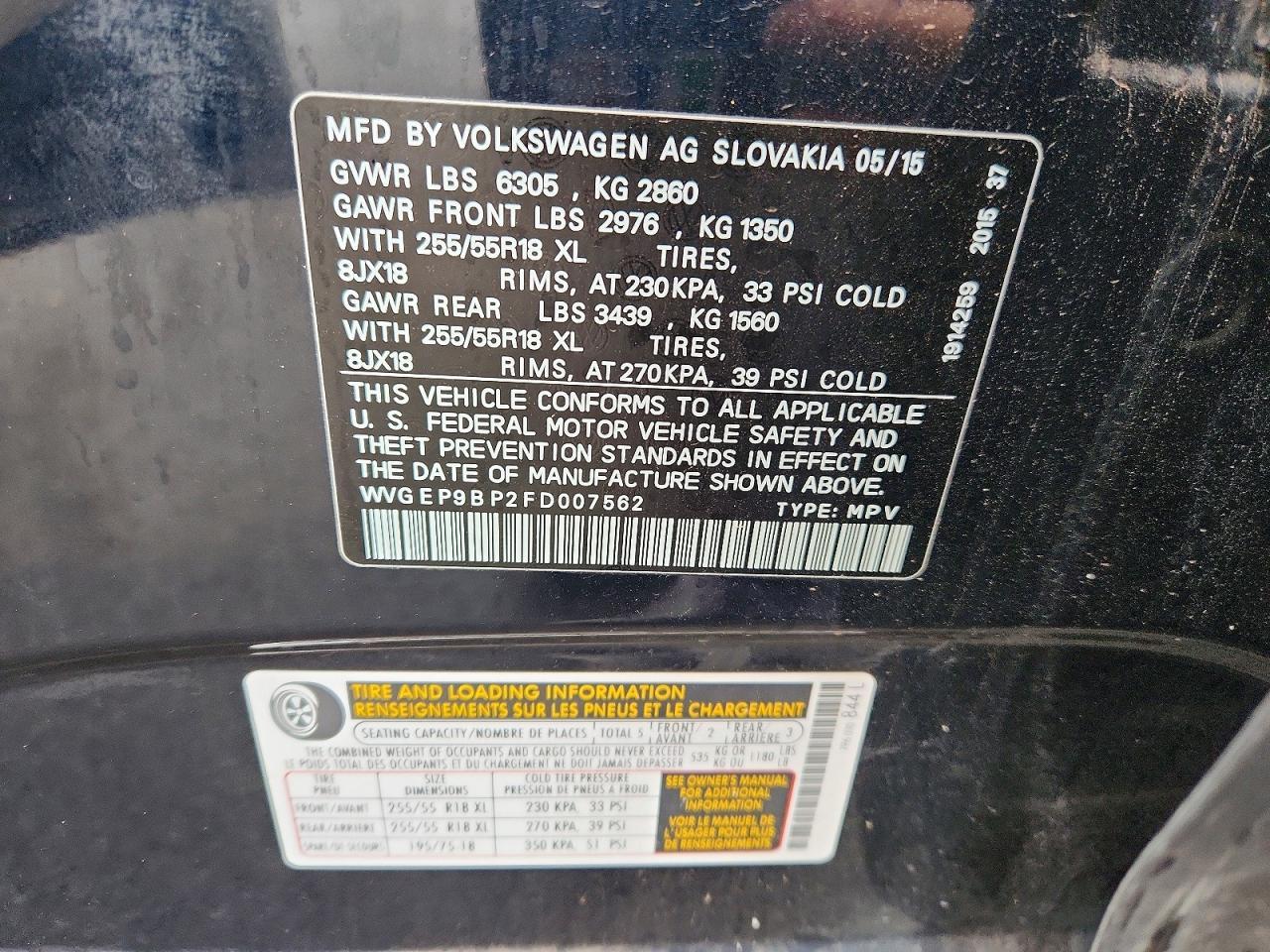 2015 Volkswagen Touareg V6 Tdi - zdjęcie 12