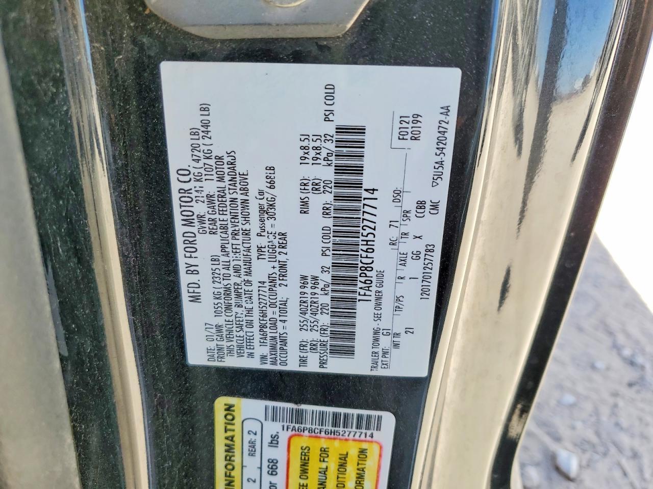 2017 Ford Mustang Gt - zdjęcie 12