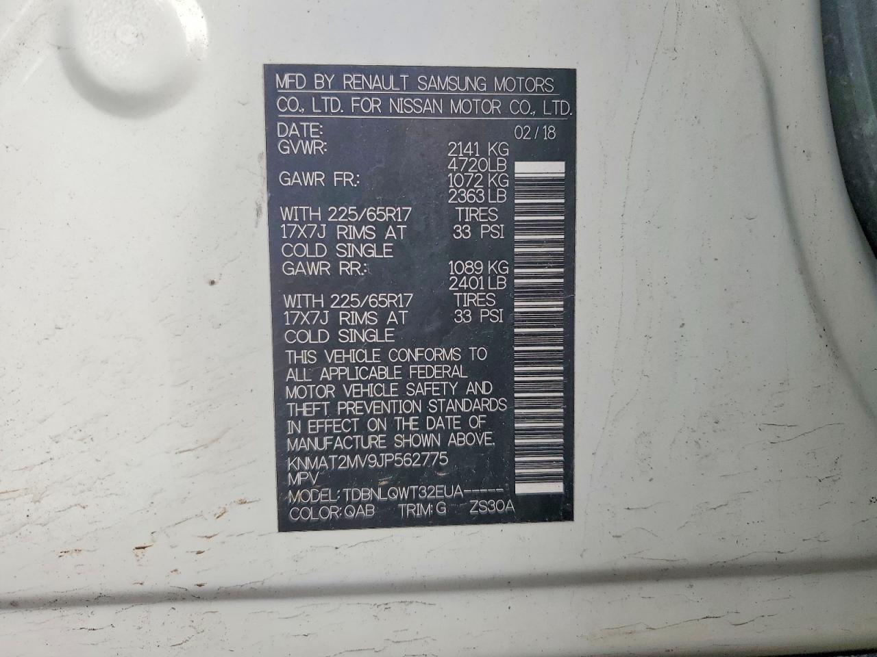 2018 Nissan Rogue Sv - zdjęcie 13