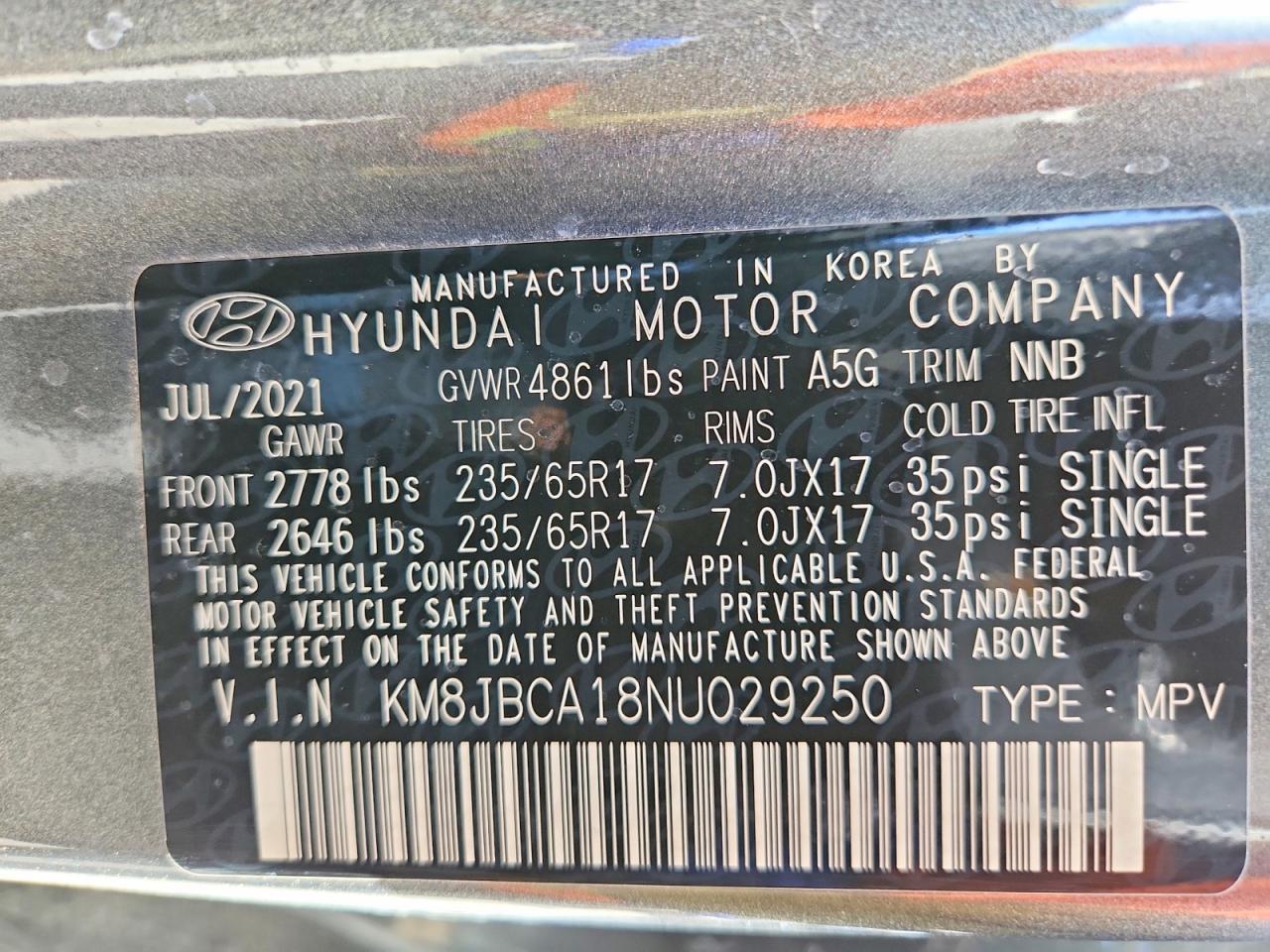 2022 Hyundai Tucson Hybrid Blue - zdjęcie 13