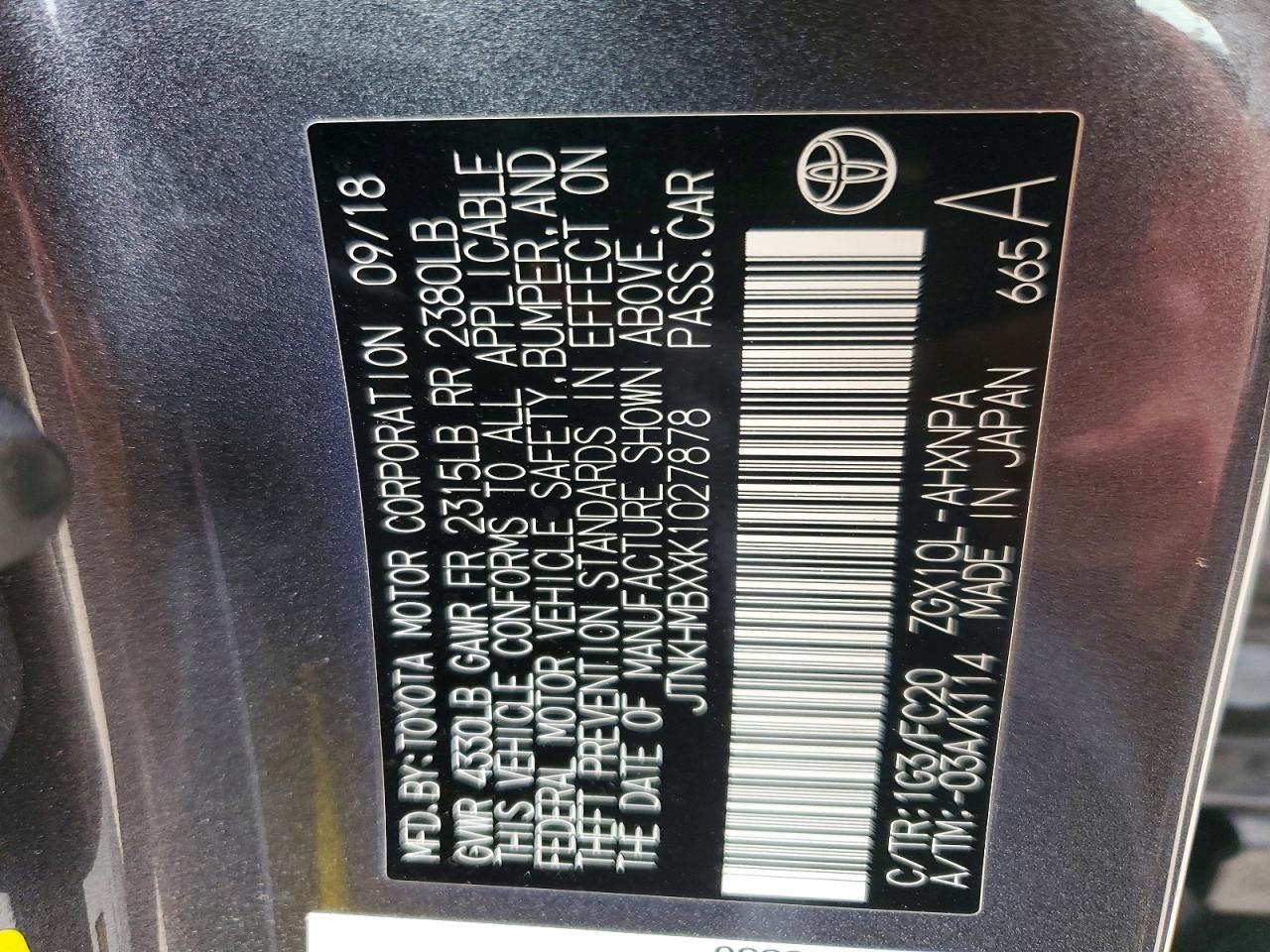 2019 Toyota C-Hr Le - zdjęcie 12