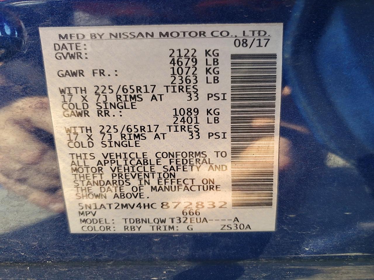 2017 Nissan Rogue Sv - zdjęcie 12