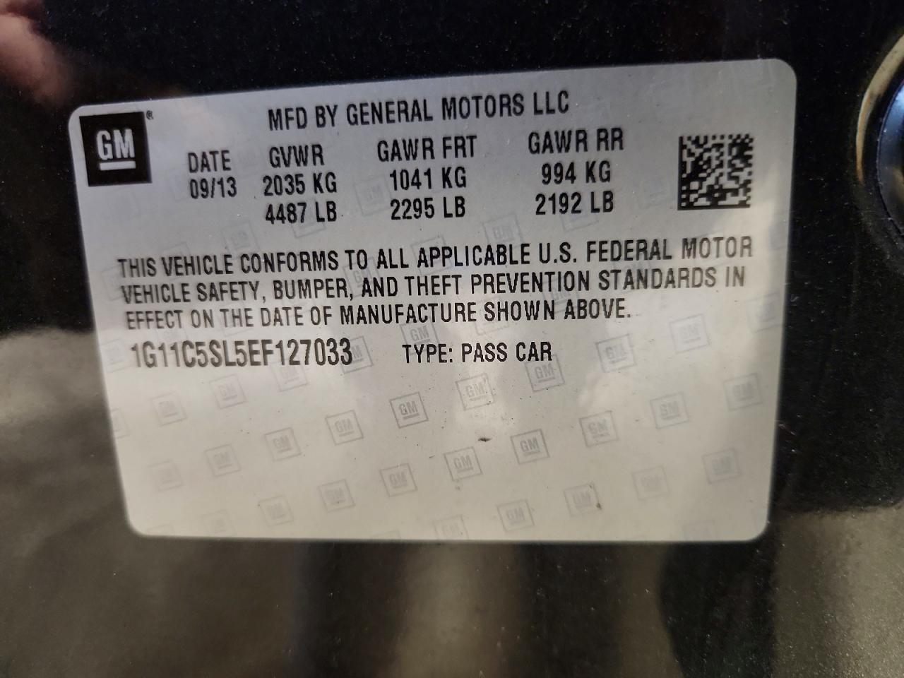 2014 Chevrolet Malibu 1Lt - zdjęcie 12