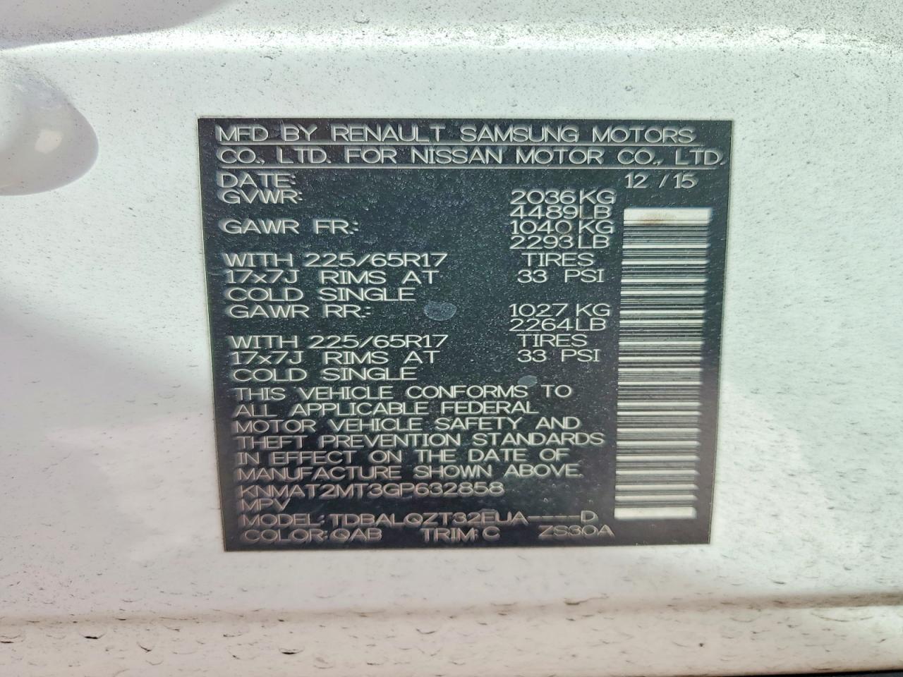 2016 Nissan Rogue Sv - zdjęcie 14