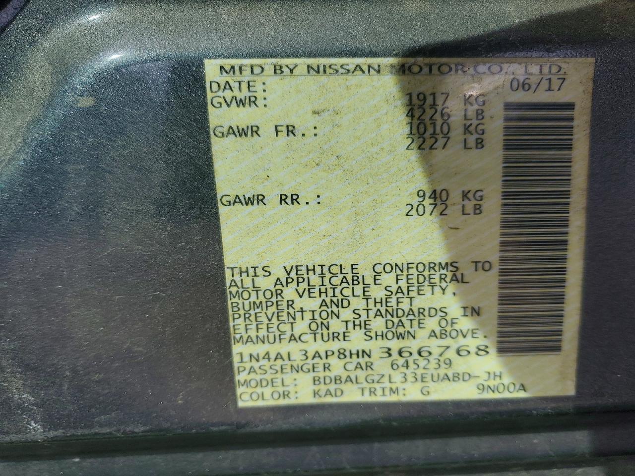 2017 Nissan Altima - zdjęcie 12