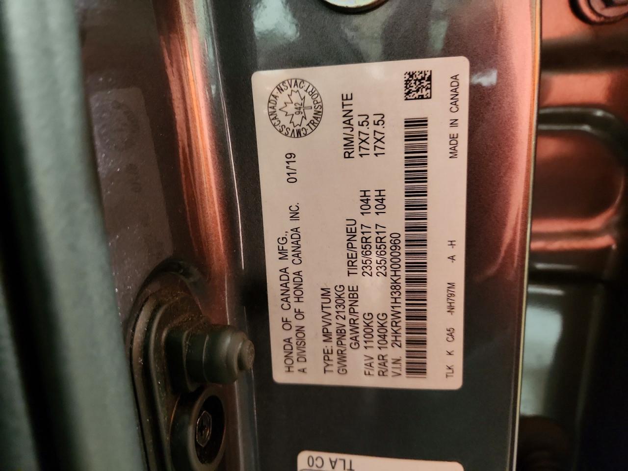 2019 Honda Cr-V Lx - zdjęcie 14