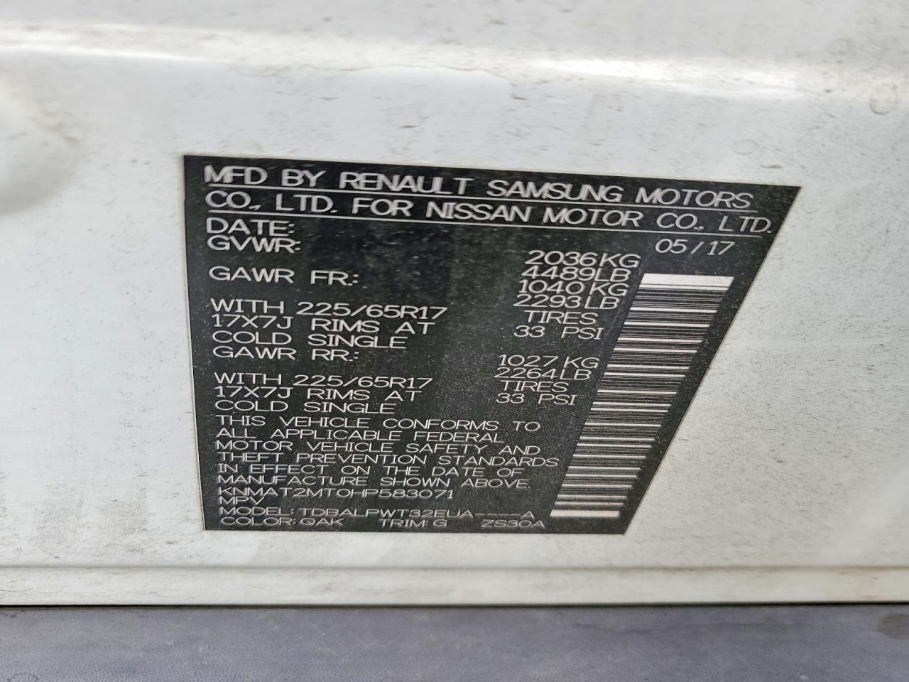 2017 Nissan Rogue S - zdjęcie 13