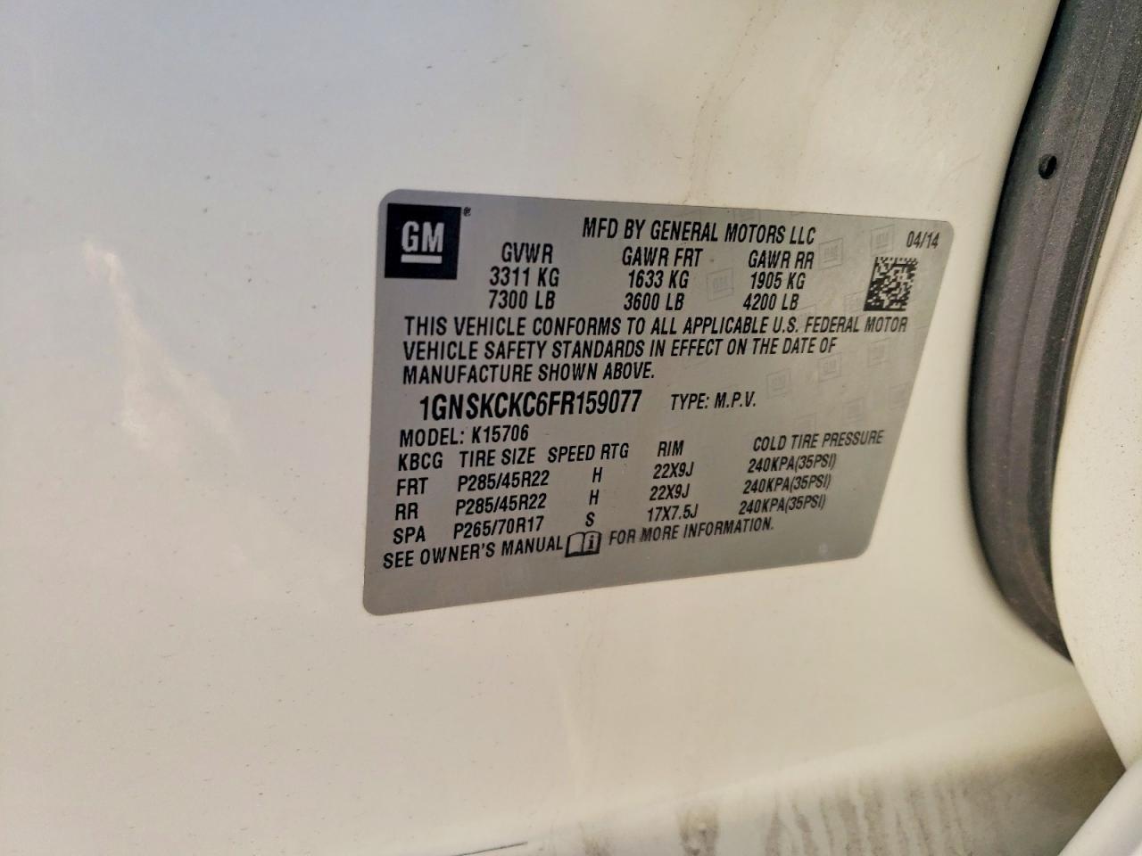 2015 Chevrolet Tahoe K1500 Ltz - zdjęcie 13