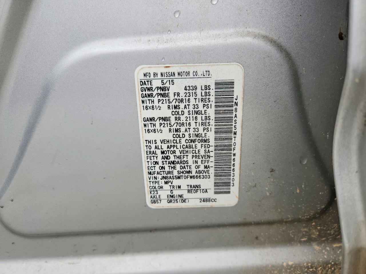 2015 Nissan Rogue Select S - zdjęcie 13