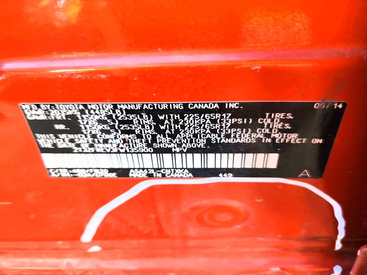 2015 Toyota Rav4 Le - zdjęcie 14