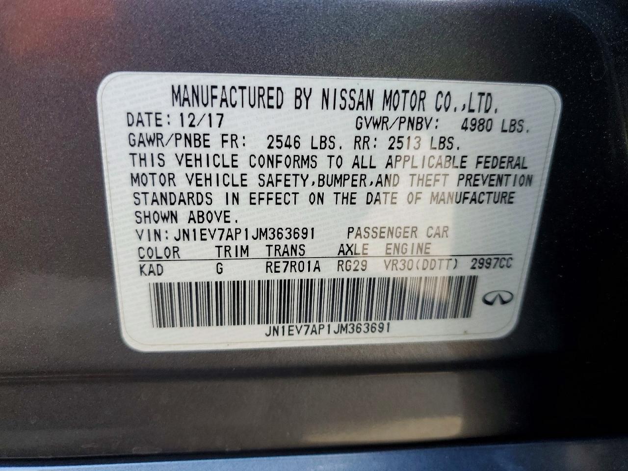 2018 Infiniti Q50 3.0T Luxe - zdjęcie 12