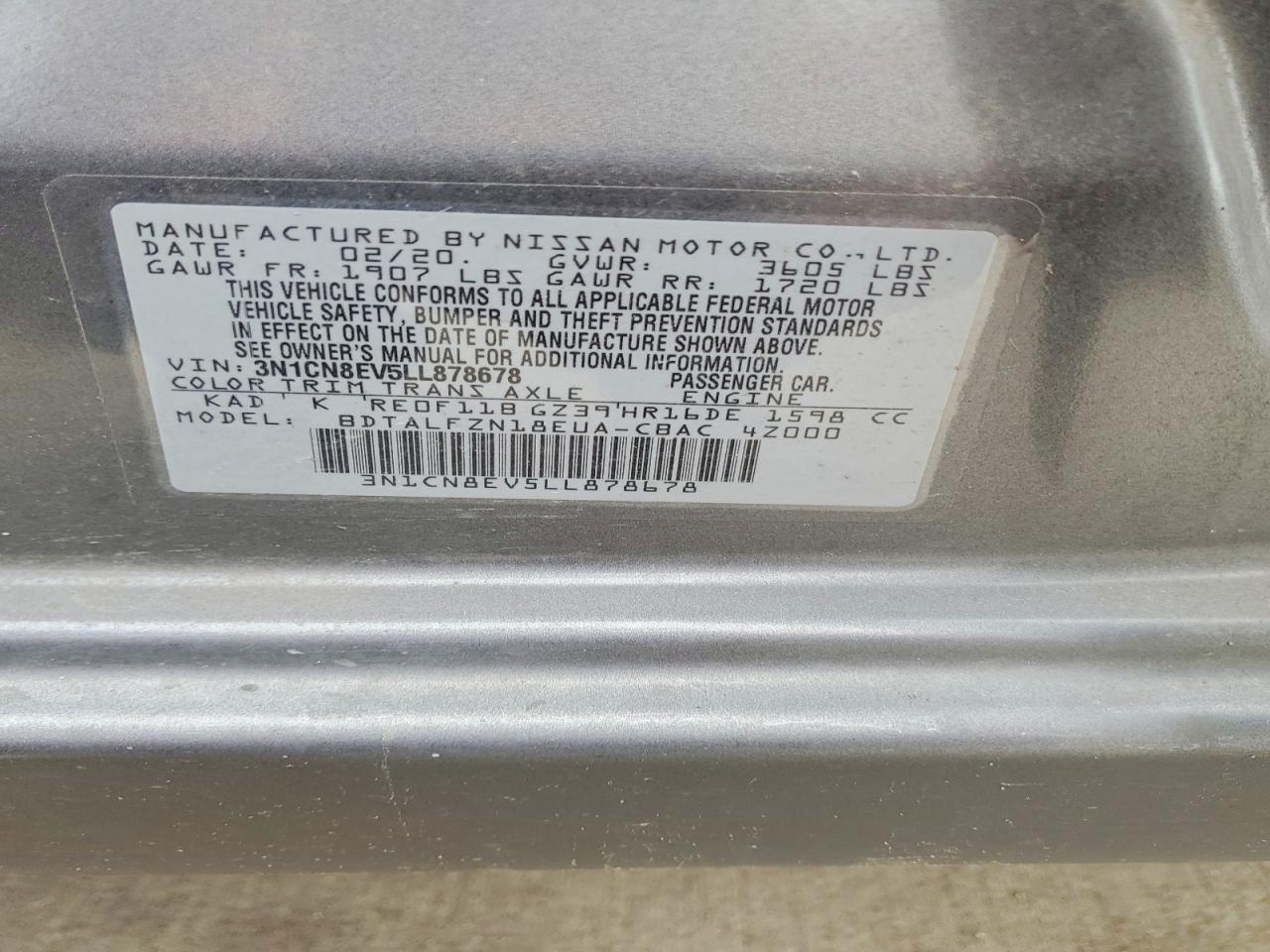 2020 Nissan Versa Sv - zdjęcie 12
