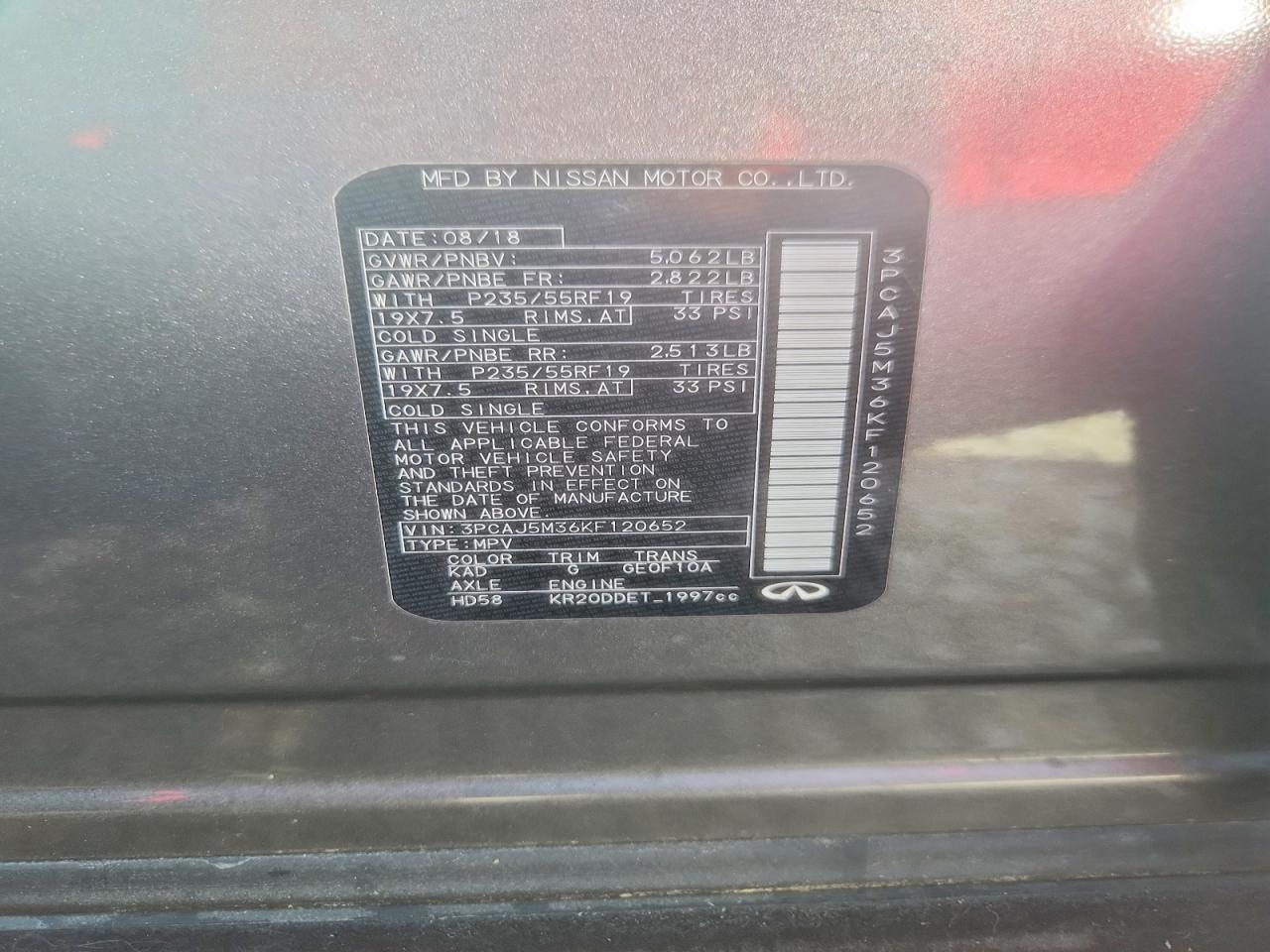 2019 Infiniti Qx50 Luxe - zdjęcie 13