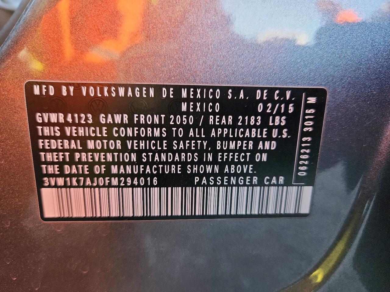 2015 Volkswagen Jetta Base - zdjęcie 13