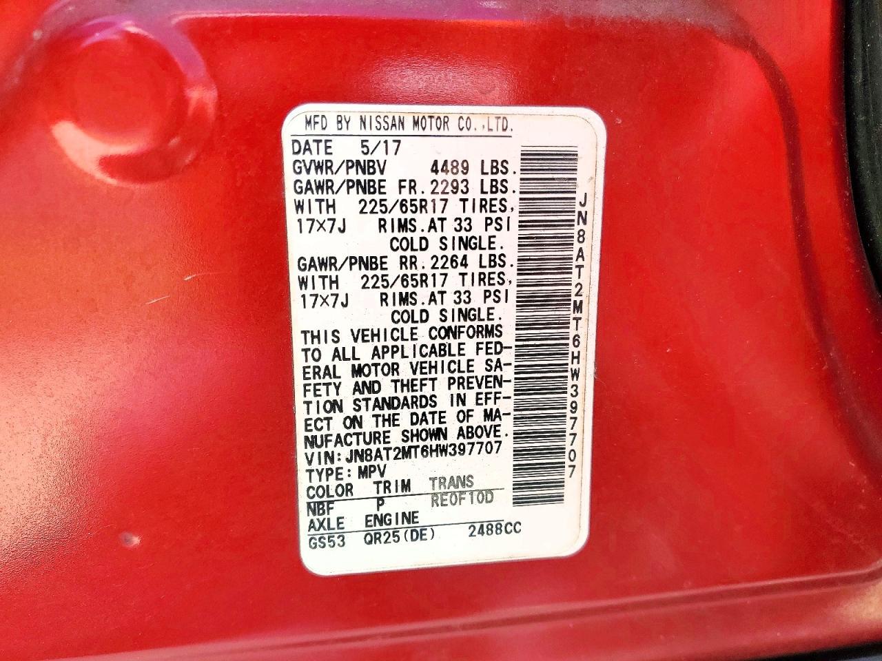 2017 Nissan Rogue Sv - zdjęcie 13