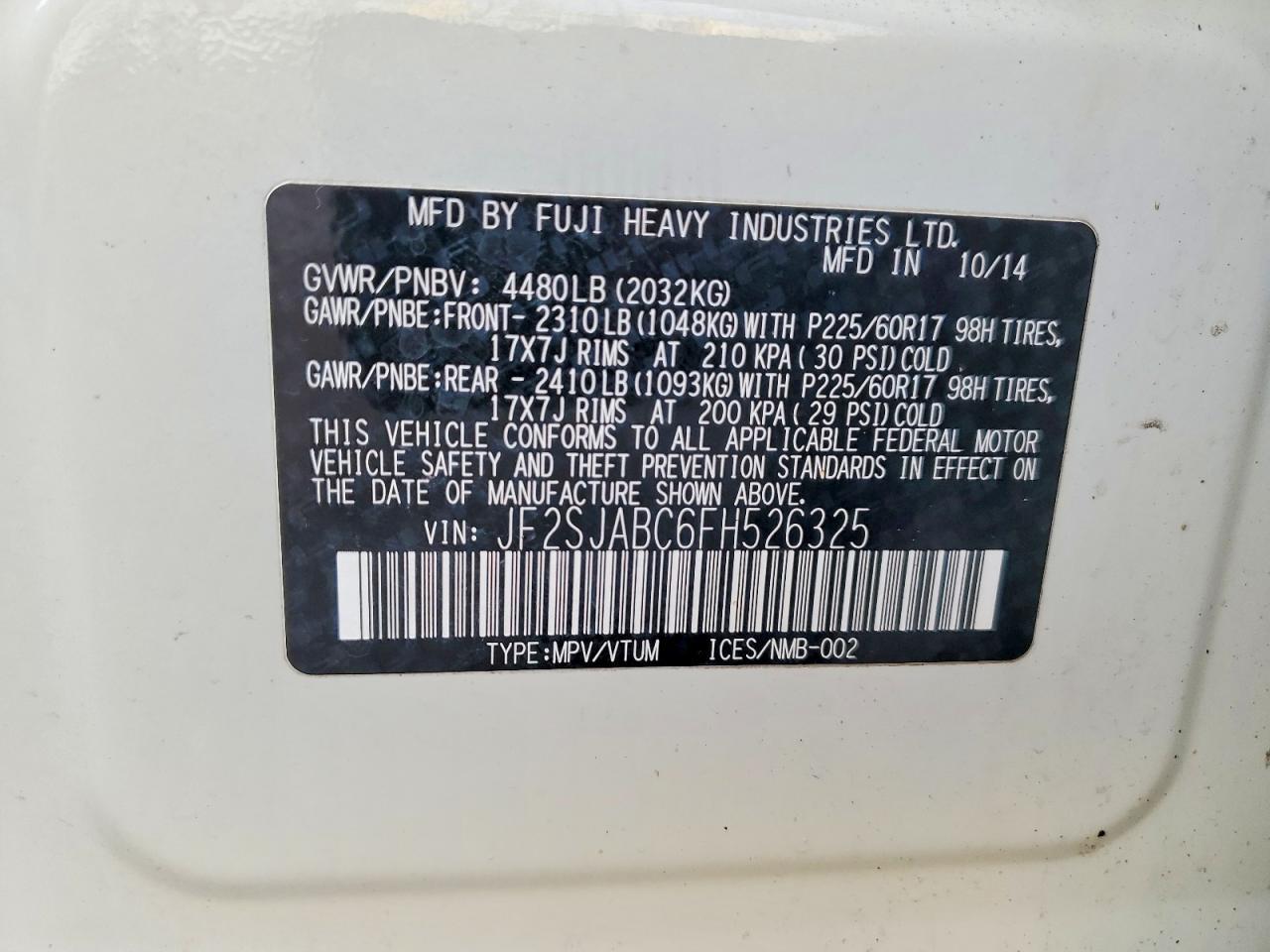 2015 Subaru Forester 2.5I - zdjęcie 13