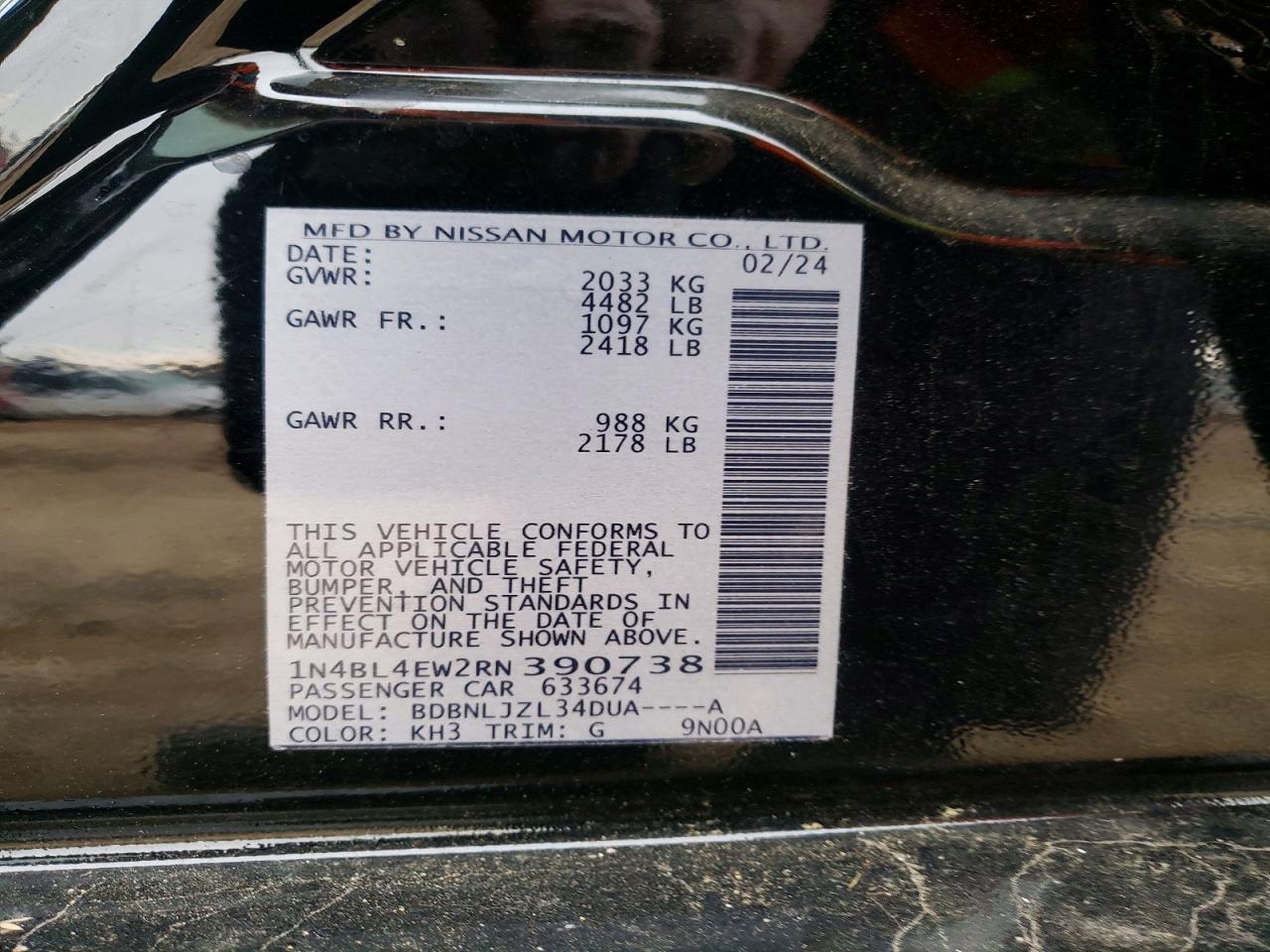 2024 Nissan Altima 2.5 Sl - zdjęcie 12