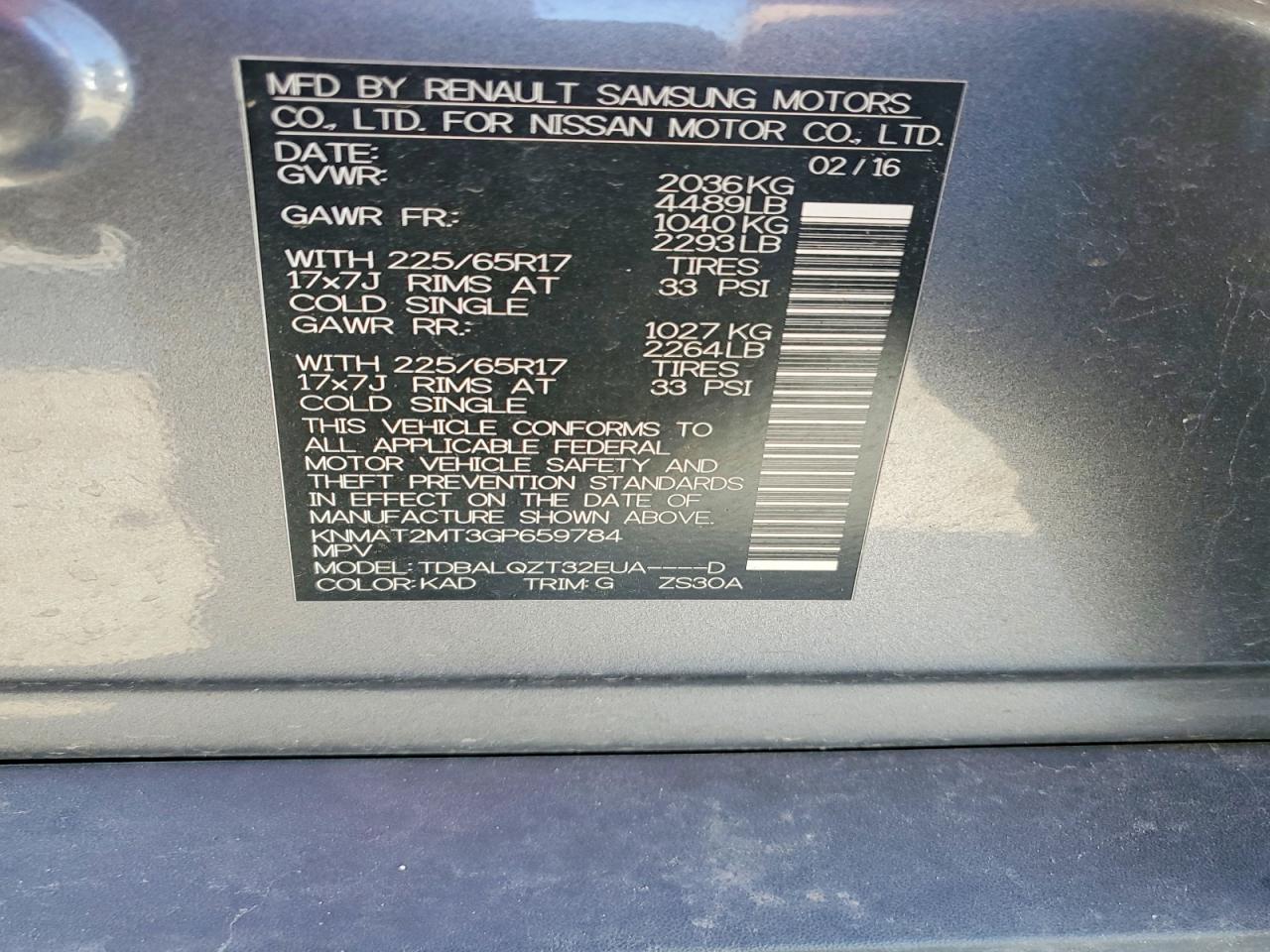 2016 Nissan Rogue Sv - zdjęcie 13