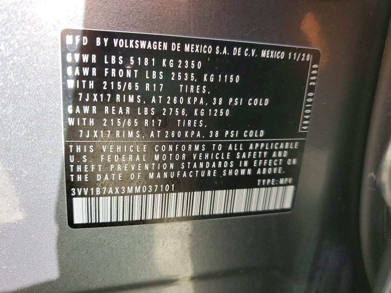 2021 Volkswagen Tiguan S - zdjęcie 13