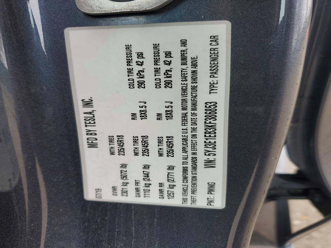 2019 Tesla Model 3 - zdjęcie 13