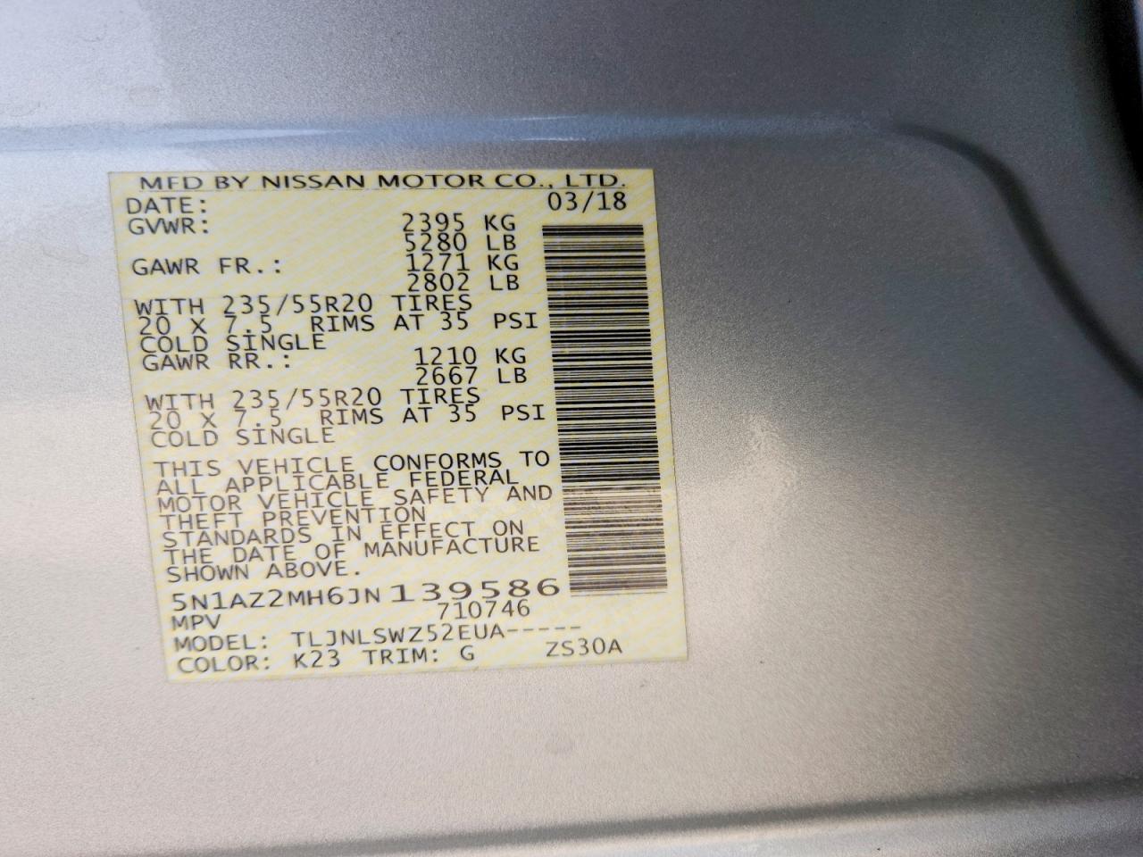 2018 Nissan Murano Platinum - zdjęcie 13