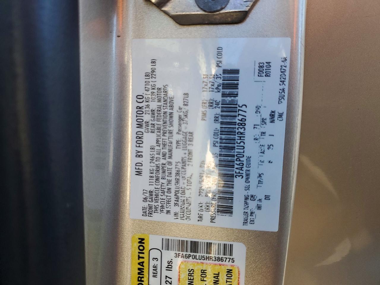 2017 Ford Fusion Se Hybrid - zdjęcie 13