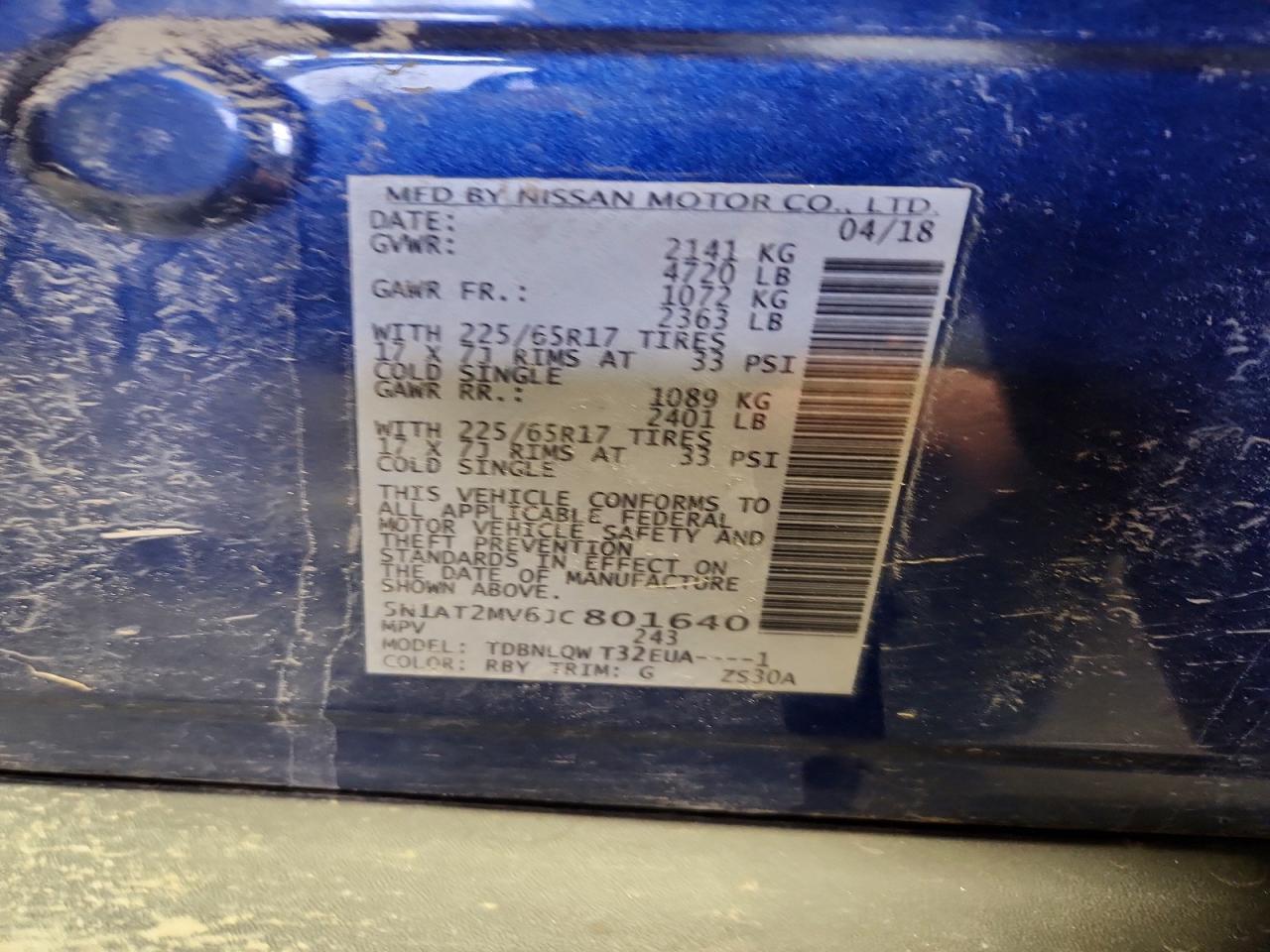 2018 Nissan Rogue Sv - zdjęcie 13